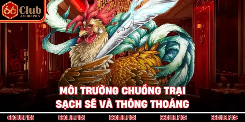 Môi trường chuồng trại sạch sẽ và thông thoáng